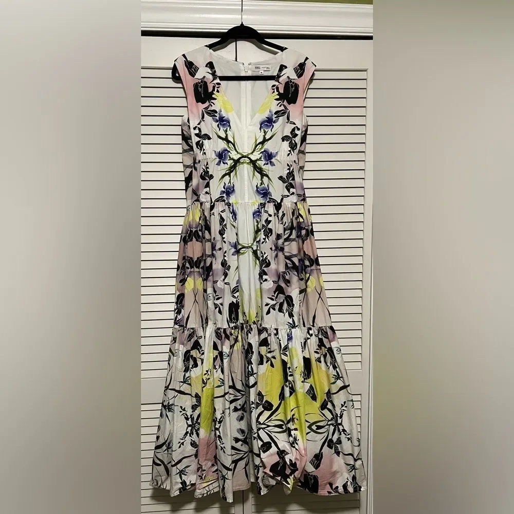 Bibhu Mohapatra Collective x RTR Tiered Floral Dress‎ - Size M $495 MSRP - Picture 6 of 12